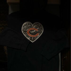 NFL Team Apparel Navy Blue Chicago Bears Hoodie